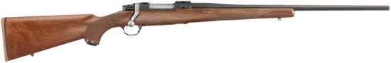 Picture of Ruger 37115 Hawkeye Full Size 257 Roberts 4+1 22" Satin Blued Steel Barrel, Integral Scope Base Steel Receiver, Fixed American Walnut Stock 