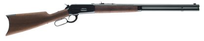 Picture of Winchester Guns 534175142 Model 1886 Short Rifle 45-70 Gov Caliber With 8+1 Capacity, 24" Barrel, Brushed Polish Blued Metal Finish & Satin Walnut Fixed Straight Grip Stock Right Hand (Full Size) 