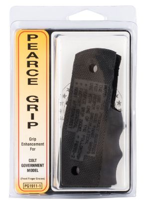 Picture of Pearce Grip Pg19111 Finger Groove Insert Fg Black Rubber For 1911 Government 