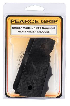 Picture of Pearce Grip Pgom1 Finger Groove Insert Black Rubber For Kimber 1911 Compact 