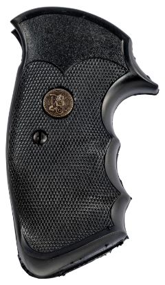 Picture of Pachmayr 03265 Gripper Professional Grip Checkered Black Rubber With Finger Grooves For S&W K/L Frame With Square Butt 