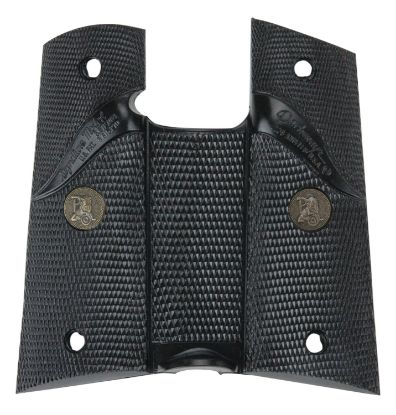 Picture of Pachmayr 02919 Signature Grip Wraparound Checkered Black Rubber For Colt Mk Iv Series 80 Delta Elite 