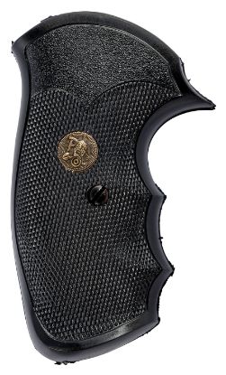 Picture of Pachmayr 03250 Gripper Grip Checkered Black Rubber With Finger Grooves For S&W J Frame With Square Butt 