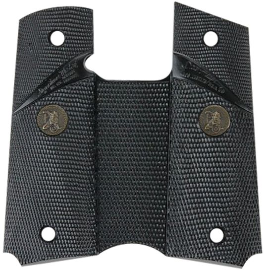 Picture of Pachmayr 02921 Signature Grip Wraparound Checkered Black Rubber For 1911, 1911-A1 