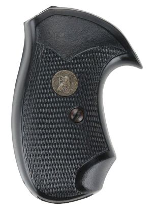 Picture of Pachmayr 03255 Compact Grip Checkered Black Rubber For S&W J Frame With Square Butt 