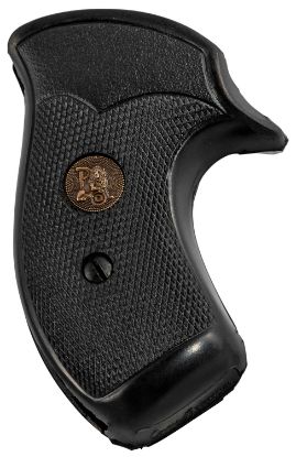 Picture of Pachmayr 03254 Compact Grip Checkered Black Rubber For S&W J Frame With Round Butt 