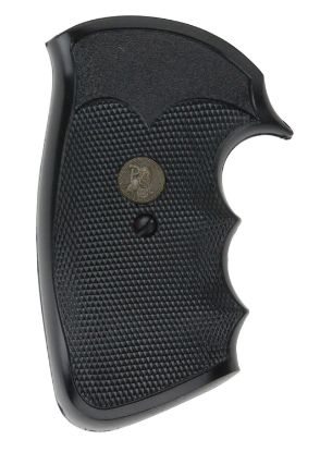 Picture of Pachmayr 02528 Gripper Grip Checkered Black Rubber With Finger Grooves For Colt Python, Trooper 