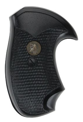 Picture of Pachmayr 02523 Compact Grip Checkered Black Rubber For Charter Arms 