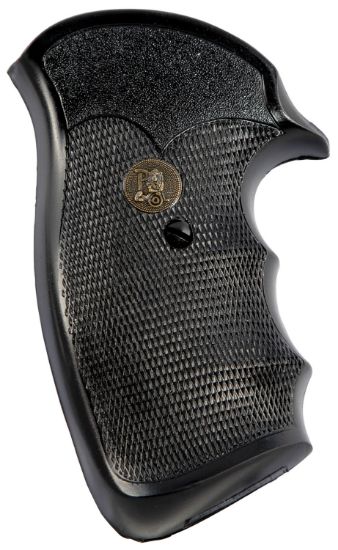 Picture of Pachmayr 03175 Gripper Grip Checkered Black Rubber With Finger Grooves For Ruger Security-Six 