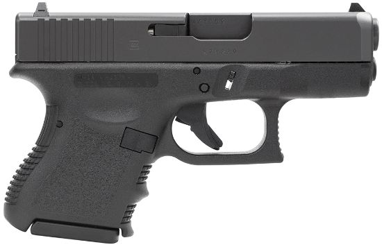 Picture of Glock Pi3350201 G33 Gen3 Sub-Compact 357 Sig 9+1 3.43" Black Polygonal Rifled Barrel, Matte Black Serrated Slide, Black Polymer Frame, Black Textured Finger Grooved Polymer Grip, Right Hand 