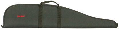 Picture of Uncle Mike's 22411 Gunmate Rifle Case Medium Style Made Of Nylon W/ Black Finish, 44" Oal Lockable Full Length Zipper, Wrap Around Handles & Embroidered Logo For Scoped Rifles 