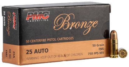 Picture of Pmc 25A Bronze 25 Acp 50 Gr Full Metal Jacket 50 Per Box/ 20 Case 