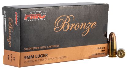 Picture of Pmc 9G Bronze 9Mm Luger 124 Gr Full Metal Jacket 50 Per Box/ 20 Case 