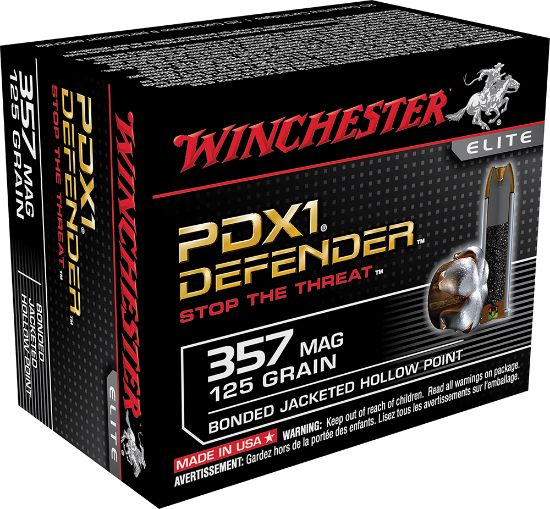 Picture of Winchester Ammo S357mpdb Defender 357 Mag 125 Gr Bonded Jacket Hollow Point 20 Per Box/ 10 Case 