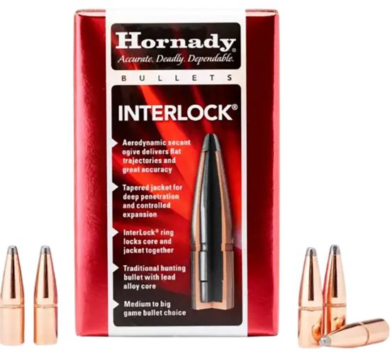 Picture of Hornady 2640 Interlock 6.5Mm .264 160 Gr Round Nose 100 Per Box/ 15 Case 