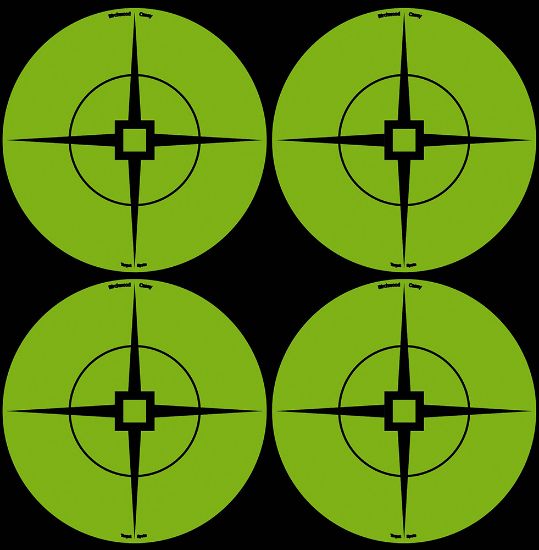 Picture of Birchwood Casey 33933 Target Spots Self-Adhesive Paper Black/Green 3" Crosshair Includes Pasters 40 Per Pkg 