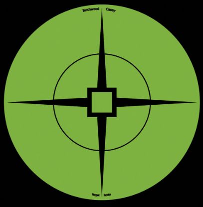 Picture of Birchwood Casey 33936 Target Spots Self-Adhesive Paper Black/Green 6" Crosshair Includes Pasters 10 Pk. 