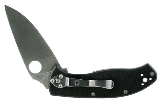 Picture of Spyderco C122gp Tenacious 3.39" Folding Drop Point Plain 8Cr13mov Ss Blade Black G10 Handle Includes Pocket Clip 