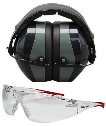 Picture of Champion Targets 40622 Eyes & Ears Combo 26 Db Over The Head Passive Muff & Shooting Glasses Black/Gray 