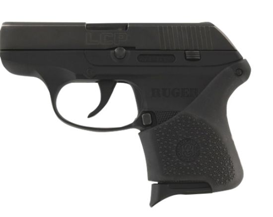 Picture of Hogue 18100 Handall Hybrid Grip Sleeve Made Of Rubber With Textured Black Finish For Ruger Lcp 