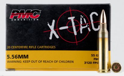 Picture of Pmc 556X X-Tac 5.56X45mm Nato 55 Gr Full Metal Jacket Boat Tail 20 Per Box/ 50 Case 