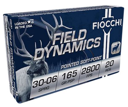 Picture of Fiocchi 3006C Field Dynamics 30-06 Springfield 165 Gr Pointed Soft Point 20 Per Box/ 10 Case 