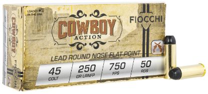 Picture of Fiocchi 45Lcca Cowboy Action 45 Colt 250 Gr Lead Round Nose Flat Point 50 Per Box/ 10 Case 