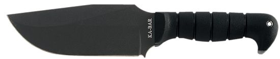 Picture of Ka-Bar 1278 Warthog Heavy Duty 6.75" Fixed Clip Point Plain Black Sk-5 High Carbon Blade Tpr Black Handle 