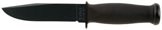 Picture of Ka-Bar 2221 Mark I 5.13" Fixed Clip Point Plain Black 1095 Cro-Van Blade, Black Kraton G Handle, Includes Sheath 