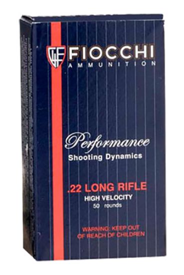 Picture of Fiocchi 22Fhvcrn Field Dynamics High Velocity 22 Lr 40 Gr Copper Plated Solid Point 50 Per Box/ 100 Case 