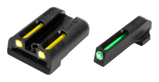 Picture of Truglo Tg131st2y Tfo Black | Green Tritium & Fiber Optic Front Sight Yellow Tritium & Fiber Optic Rear Sight 