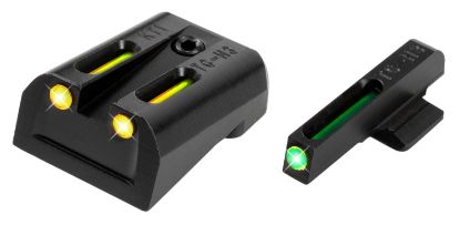 Picture of Truglo Tg131kty Tfo Black | Green Tritium & Fiber Optic Front Sight Yellow Tritium & Fiber Optic Rear Sight 