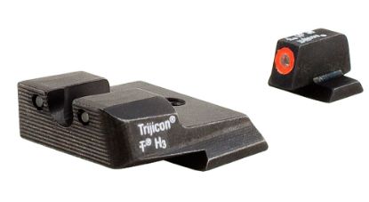 Picture of Trijicon 600556 Hd Night Sights- Smith & Wesson M&P/ Sd9/ Sd40 Black | Green Tritium Orange Outline Front Sight Green Tritium Black Outline Rear Sight 