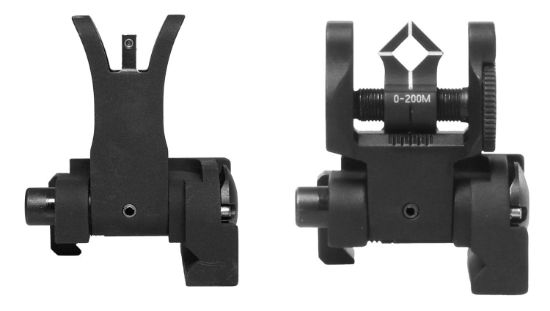 Picture of Troy Ind Ssigmcmssbt00 Micro Battlesight Set M4 Front & Dioptic Rear Black Hardcoat Anodized 