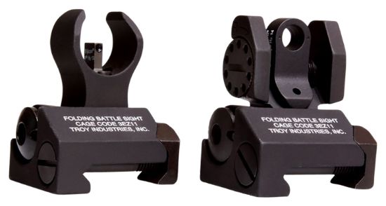 Picture of Troy Ind Ssigiarstbt00 Tritium Micro Battlesight Set Hk Front & Round Rear Black Hardcoat Anodized 