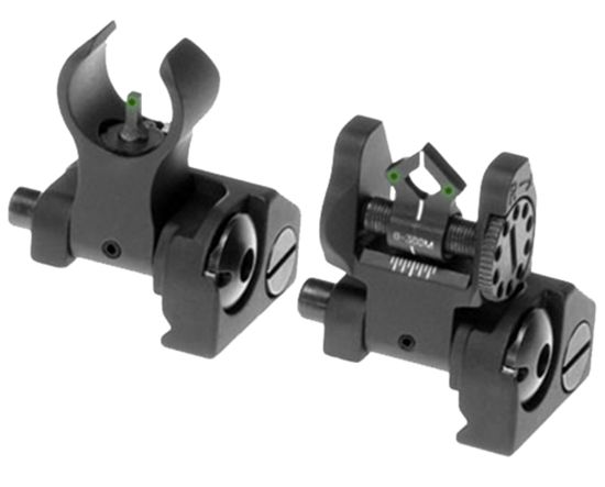 Picture of Troy Ind Ssigmcmstbt01 Tritium Micro Battlesight Set M4 Front & Dioptic Rear Black Hardcoat Anodized 