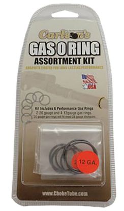 Picture of Carlson's Choke Tubes 00066 Gas O-Ring Assortment Kit 12 Gauge 20 Gauge Rubber/Graphite Coated Shotgun 