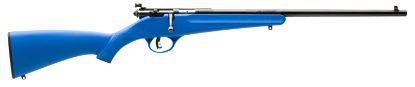 Picture of Savage Arms 13785 Rascal 22 Lr Caliber With 1Rd Capacity, 16.12" Barrel, Blued Metal Finish & Blue Synthetic Stock Right Hand (Youth) 