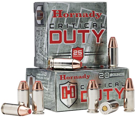 Picture of Hornady 90236 Critical Duty 9Mm Luger 135 Gr Hornady Flexlock 25 Per Box/ 10 Case 