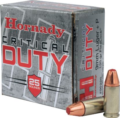 Picture of Hornady 90226 Critical Duty 9Mm Luger +P 135 Gr Hornady Flexlock 25 Per Box/ 10 Case 