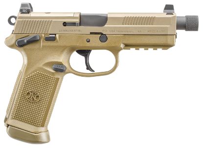 Picture of Fn 66968 Fnx Tactical 45 Acp 5.30" Threaded Barrel 15+1 , Flat Dark Earth , Manual Safety , Night Sights 