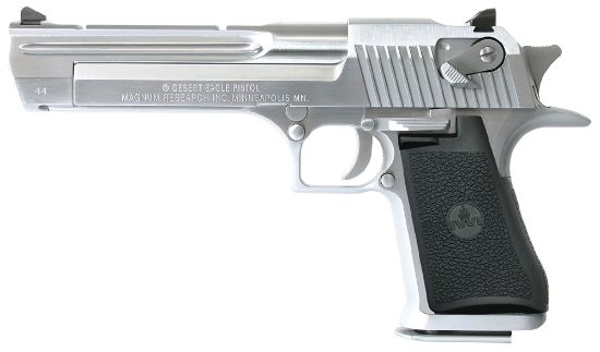 Picture of Magnum Research De44cabc Desert Eagle Mark Xix *Ca Compliant 44 Rem Mag 6" 8+1 Brushed Chrome Carbon Steel Frame & Cylinder Black Polymer Grip 