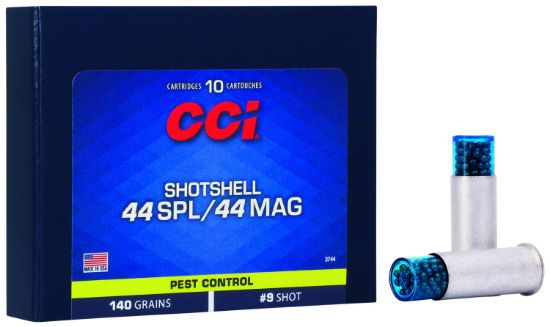 Picture of Cci 3744 Pest Control Shotshell 44 Sp/ 44 Rem Mag 140 Gr Shotshell #9 Shot 10 Per Box/ 20 Cs 