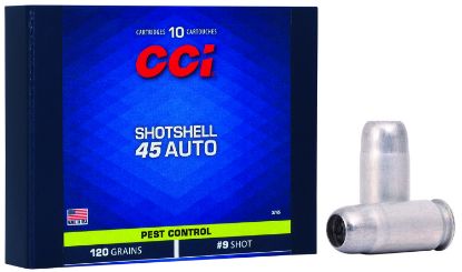 Picture of Cci 3745 Pest Control Shotshell 45 Acp 120 Gr Shotshell #9 Shot 10 Per Box/ 20 Case 