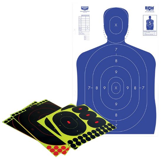 Picture of Birchwood Casey 34602 Shoot-N-C Reactive Target Silhouette Paper Multi-Color Includes Pasters 