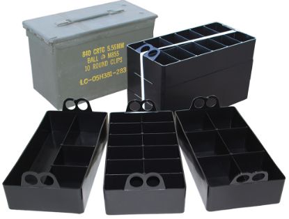 Picture of Mtm Case-Gard Aco Ammo Can Organizer Insert Black Polypropylene 10.90" X 5.40" X 2.10" 