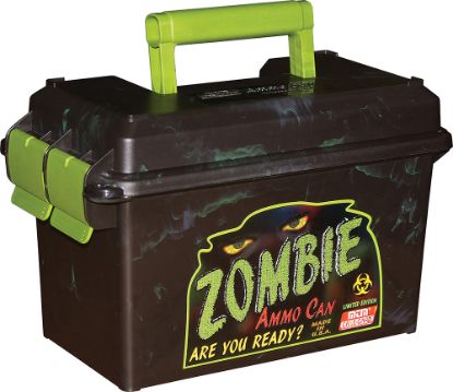 Picture of Mtm Case-Gard Ac50z Ammo Can 50 Cal Rifle Black W/Zombie Green Accents Polypropylene 