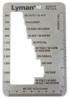 Picture of Lyman 7832217 E-Zee Case-Length Gauge Pistol, Revolver 