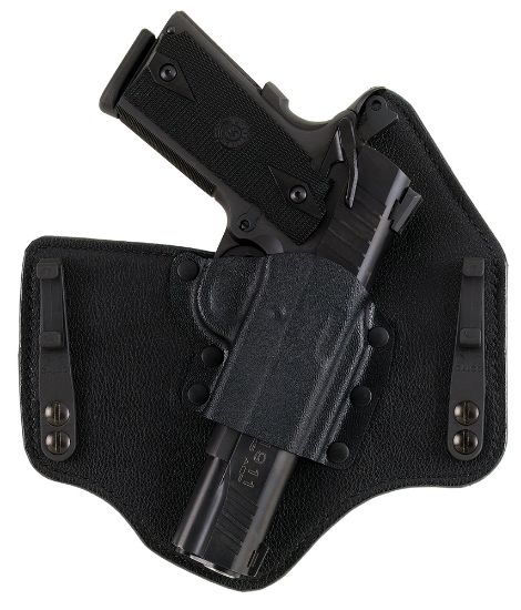 Picture of Galco Kt228b Kingtuk Deluxe Iwb Black Kydex/Leather Compatible W/Glock 20/21/29/30 Uniclip Mount Right Hand 