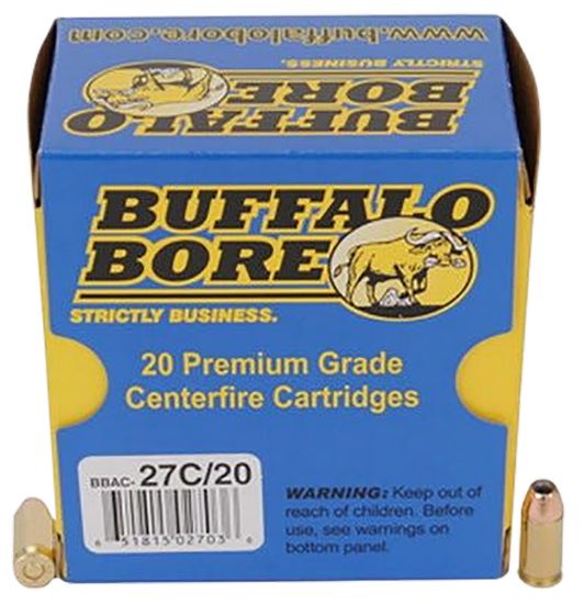 Picture of Buffalo Bore Ammunition 27C20 Personal Defense Strictly Business 380 Acp +P 90 Gr Jacketed Hollow Point 20 Per Box/ 12 Case 